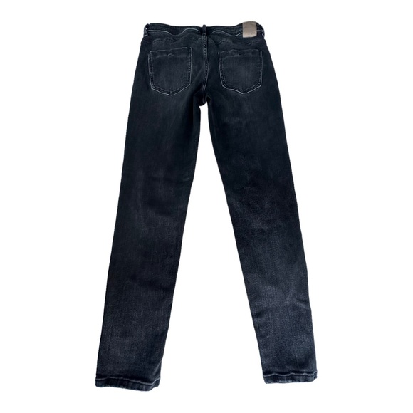 Zara Womens Jeans Mid Rise Skinny Stretch Slim Fit‎ Denim Charcoal Black Size 30 - Picture 2 of 16
